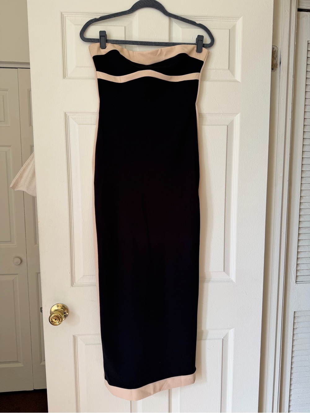 Hello Molly AS SLEEK AS EVER STRAPLESS MAXI DRESS BLACK